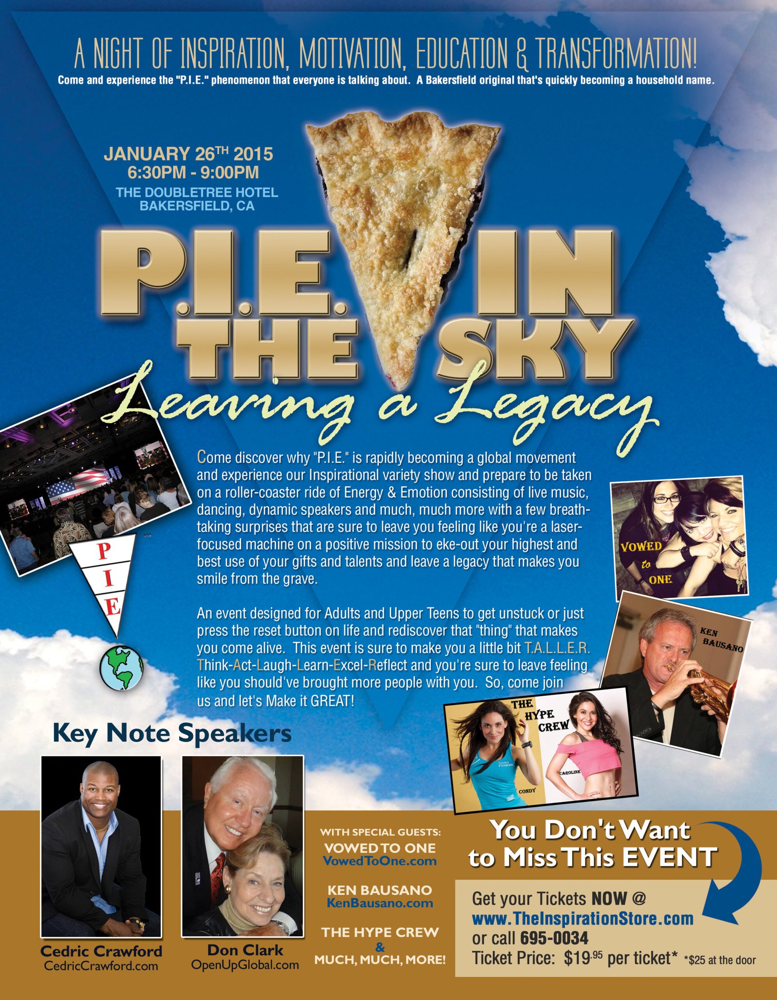 The “P.I.E. in the Sky” Event Tickets on Sale